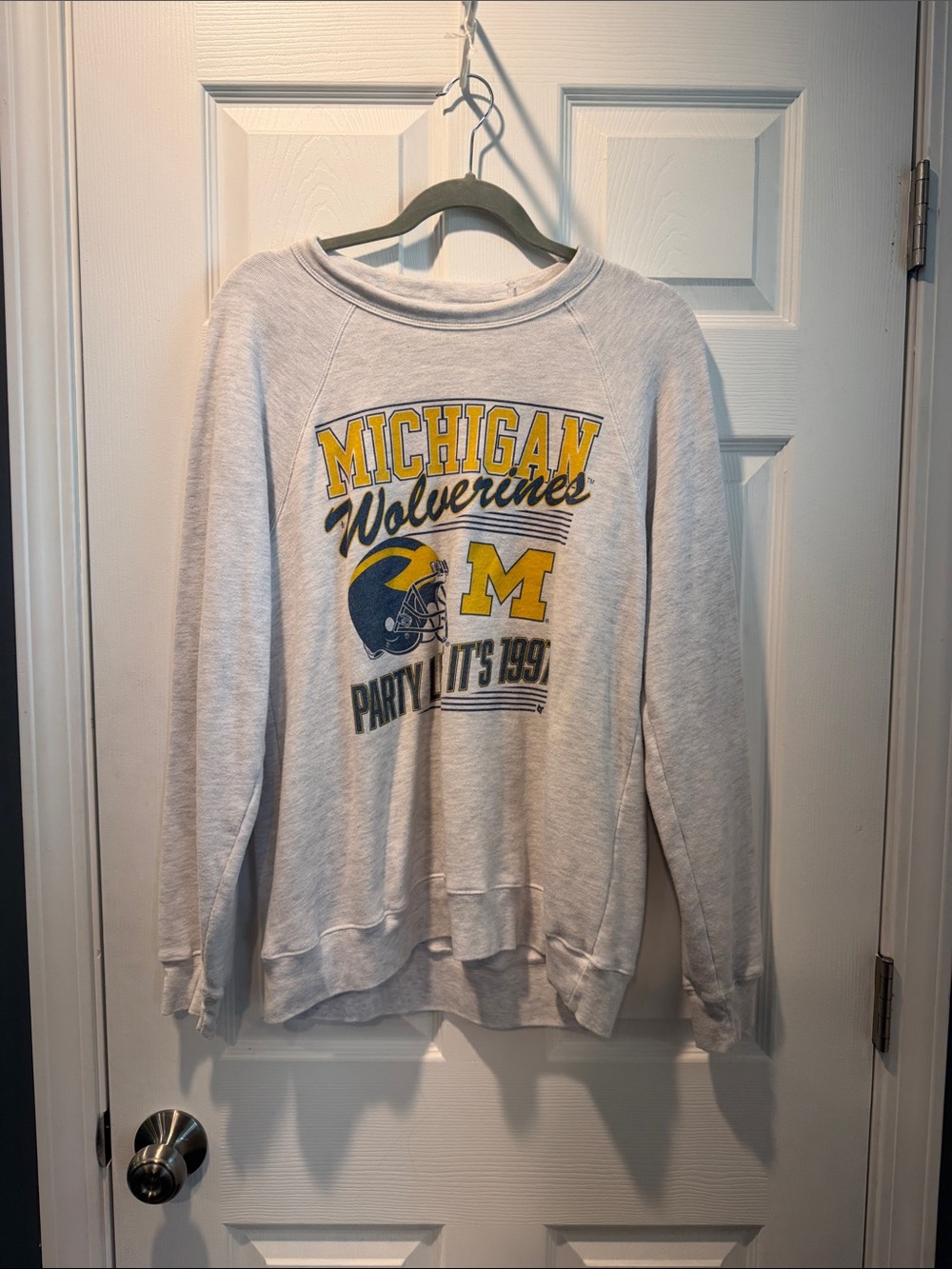 Michigan Wolverines Graphic Crewneck Sweatshirt - Party like it’s 1997